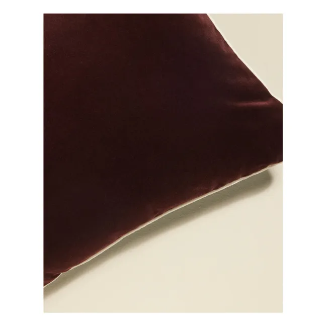 Double set velvet cushion | Burgundy