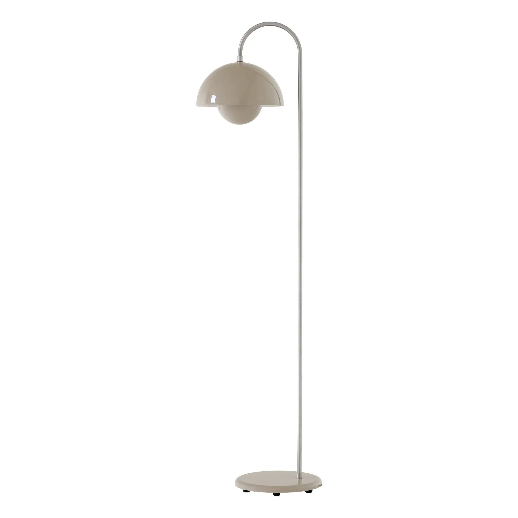& Tradition Grey Flowerpot Vp12 Floor Lamp, Verner Panton