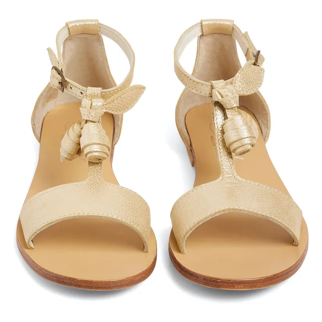 Sandalias de piel Elmas | Dorado