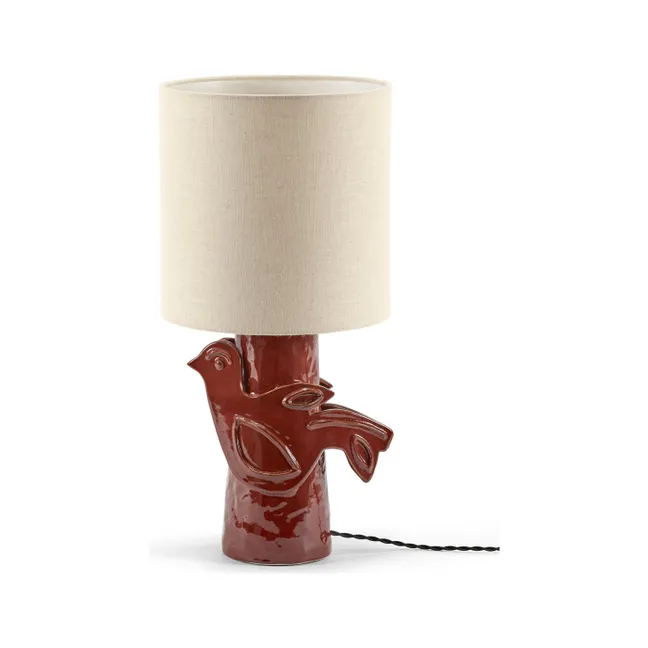 Steingut-Tischlampe Paloma, Marie Michielssen | Rot