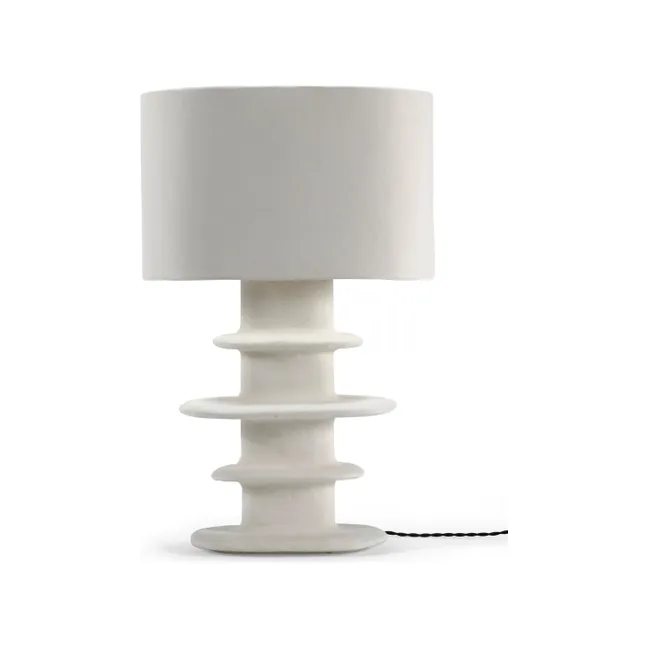 Earth papier-mâché table lamp, Marie Michielssen | White