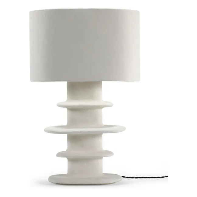 Lampada da tavolo in cartapesta, Marie Michielssen | Bianco