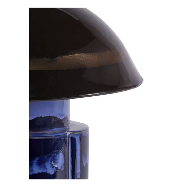 Stoneware table lamp John, Anita Le Grelle | Navy blue- Product image n°2