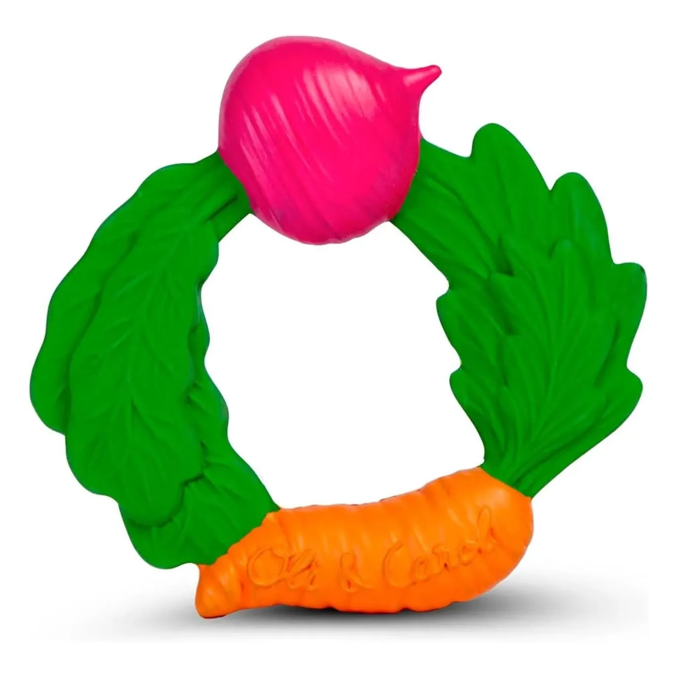 Oli & Carol Multicoloured Teething Ring Vegetables