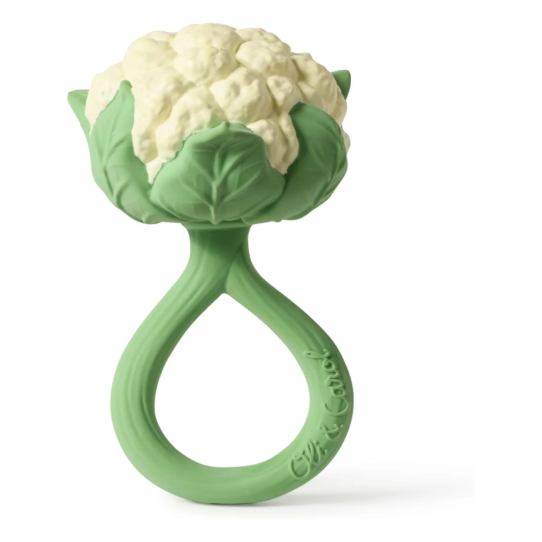 Oli & Carol White Cauliflower Rattle