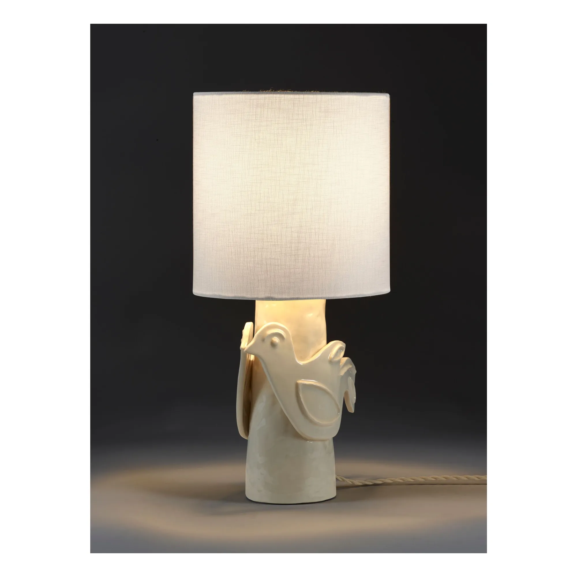 Lampe à poser en grès Paloma, Marie Michielssen | Blanc- Image produit n°1