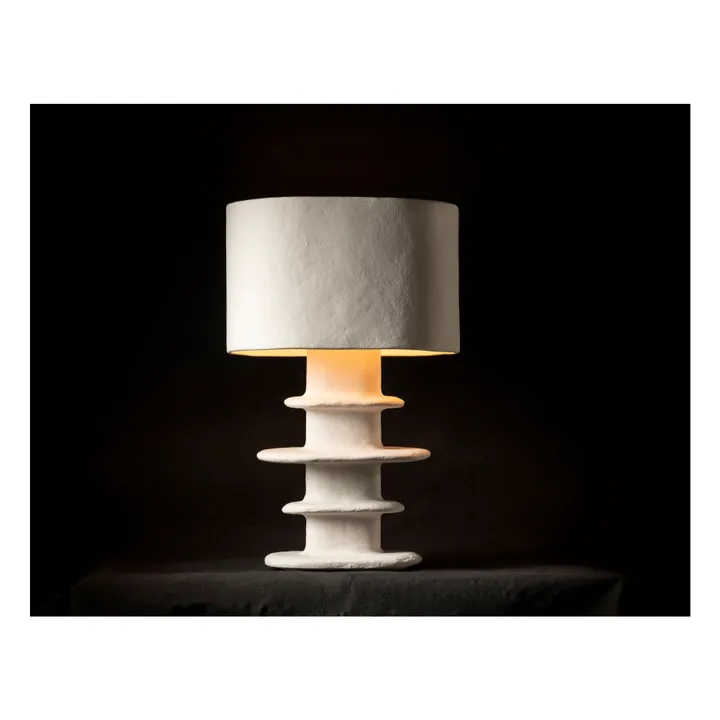 Lampe à poser en papier mâché Earth, Marie Michielssen | Blanc- Image produit n°5