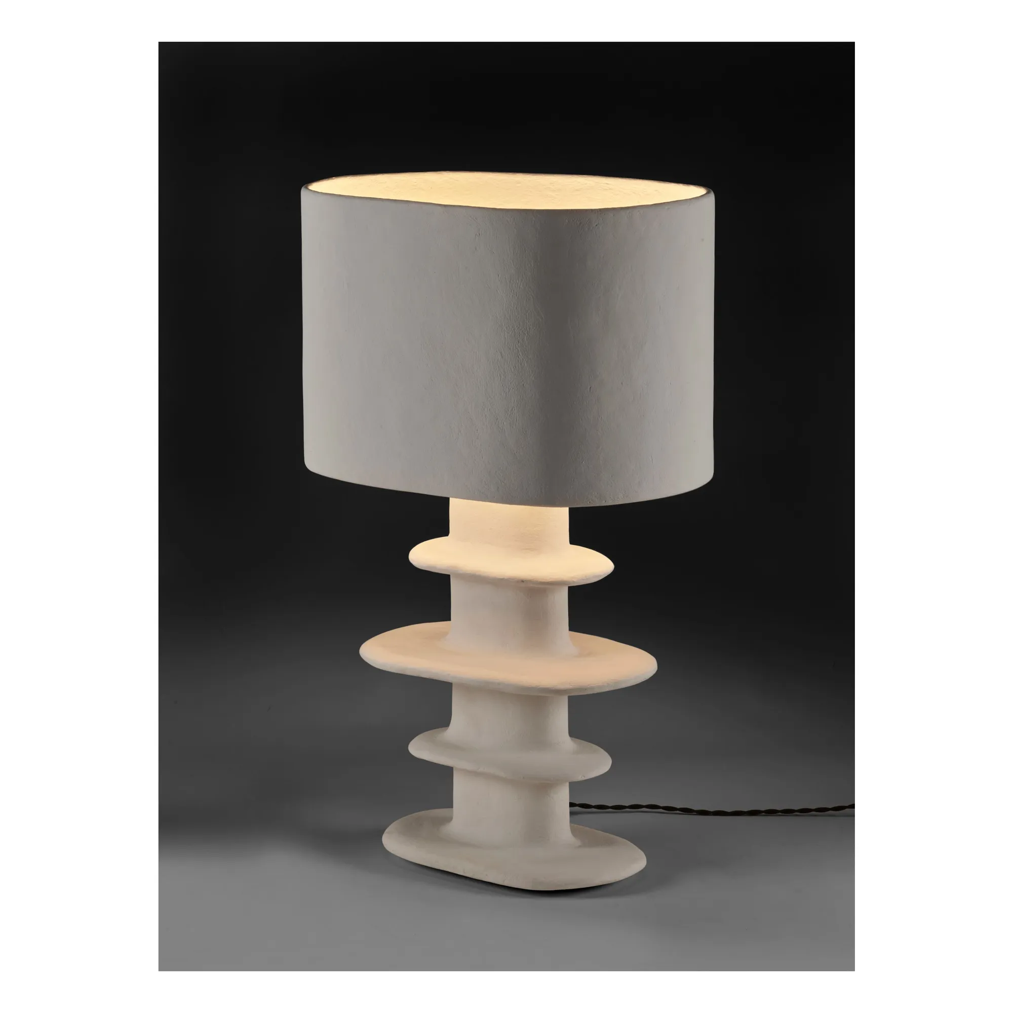Lampe à poser en papier mâché Earth, Marie Michielssen | Blanc- Image produit n°1