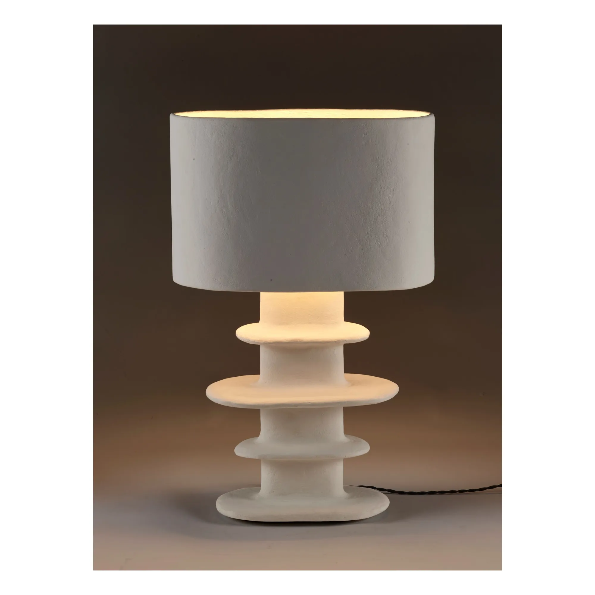 Lampe à poser en papier mâché Earth, Marie Michielssen | Blanc- Image produit n°2