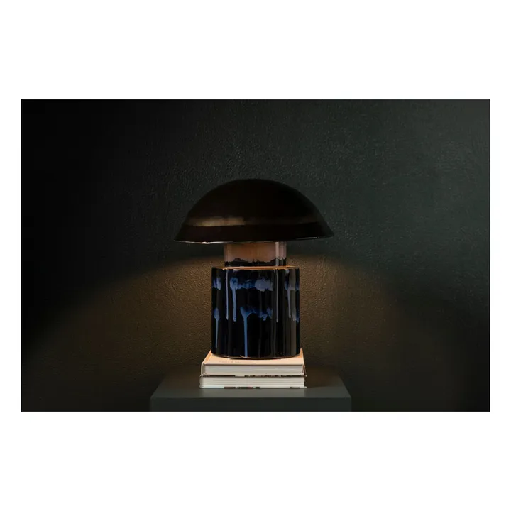 Stoneware table lamp John, Anita Le Grelle | Navy blue- Product image n°1