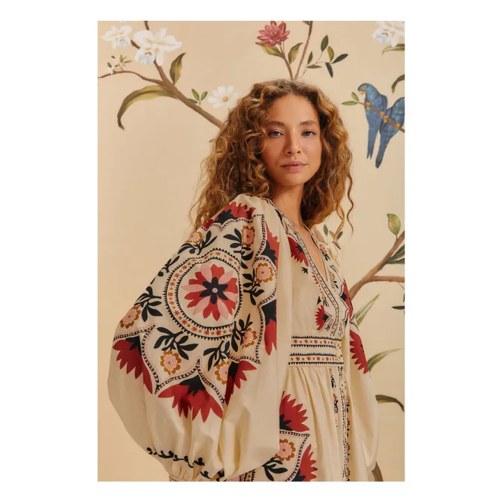 Robe Cashew Mandala | Blanc cassé- Image produit n°1