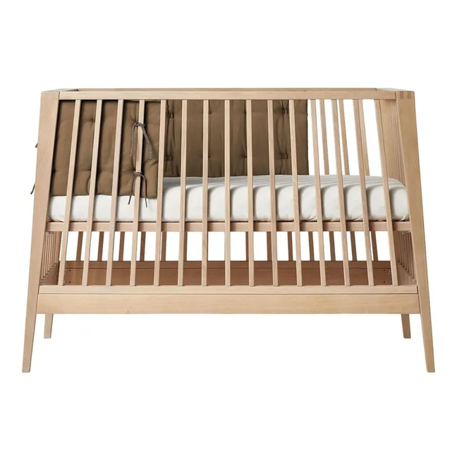 Bettumrandung Linea/Luna aus Bio-Baumwolle | Mokka