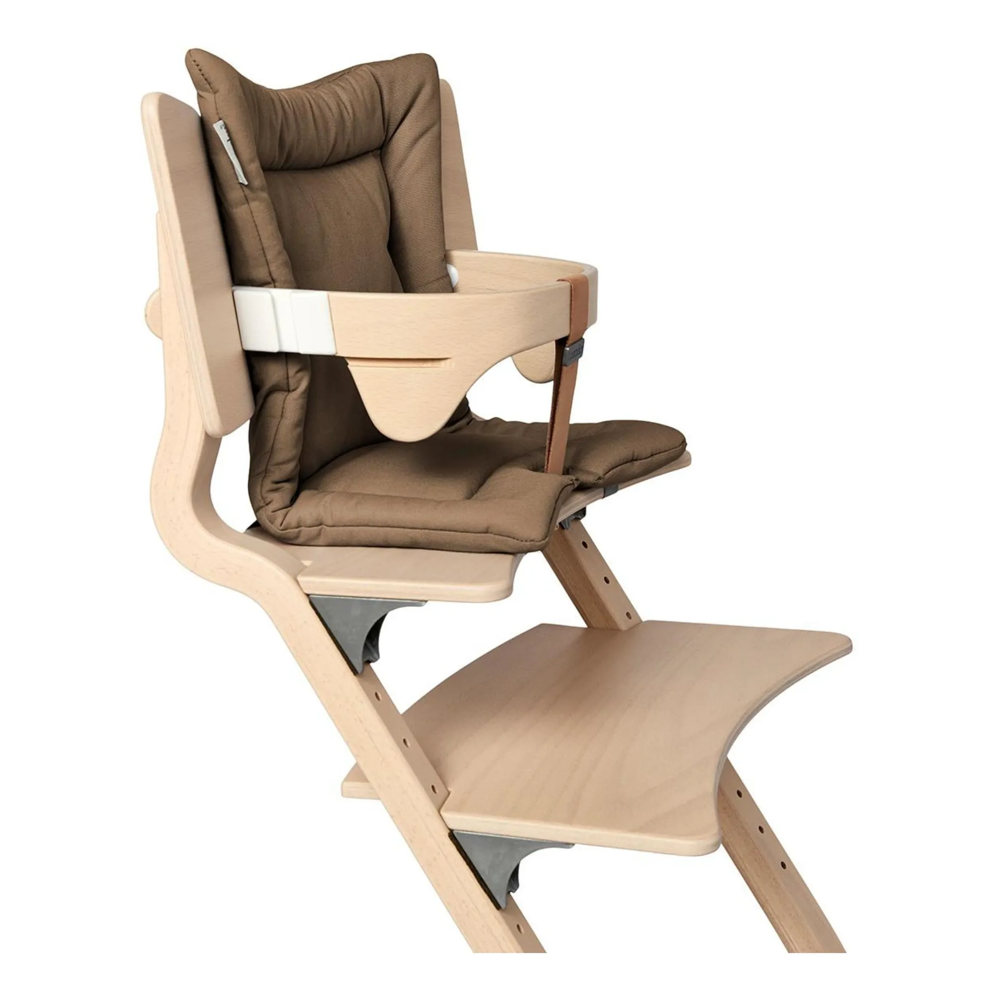 Leander Mocha Highchair Cushion In Organic Cotton