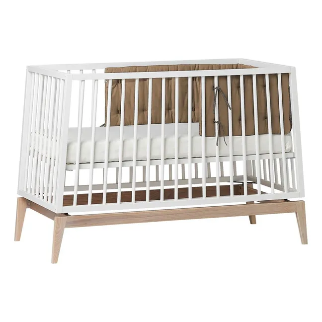 Bettumrandung Linea/Luna aus Bio-Baumwolle | Mokka
