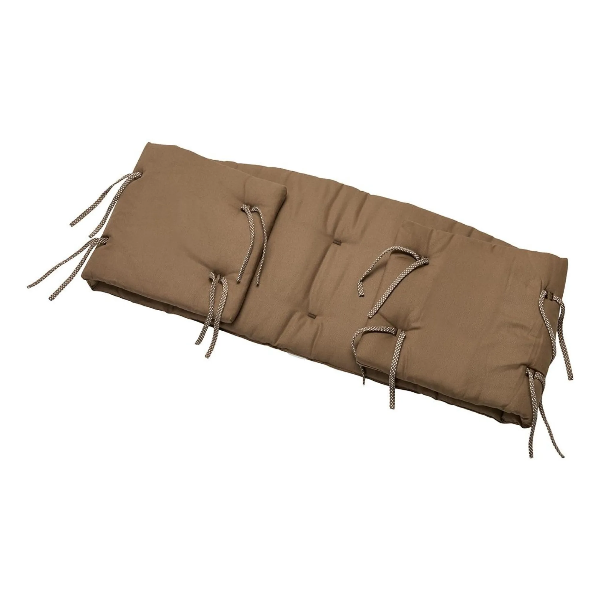 Leander Mocha Classic Bumper Pad In Organic Cotton