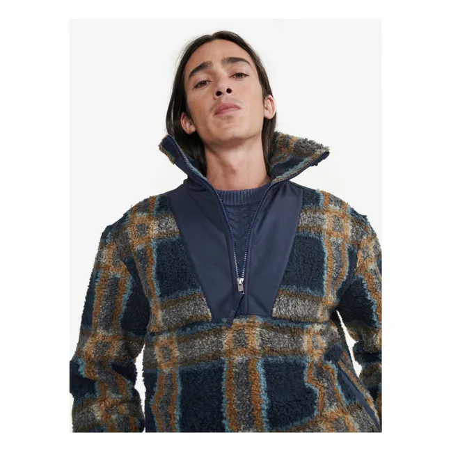 Sherpa Half-Zip Fleece | Navy blue
