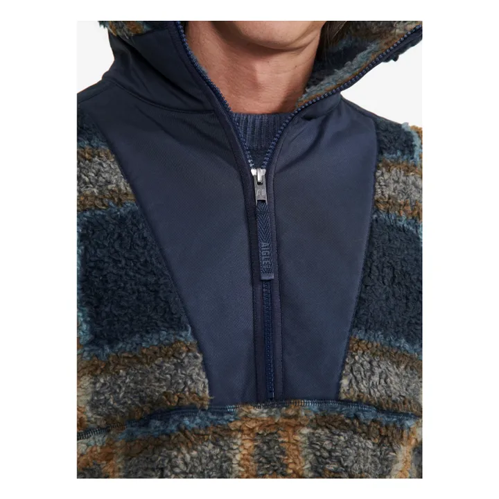 Polaire Sherpa Demi-Zip | Bleu marine- Image produit n°4