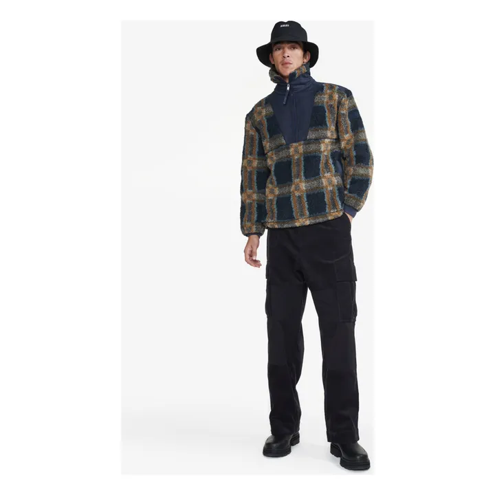 Polaire Sherpa Demi-Zip | Bleu marine- Image produit n°2