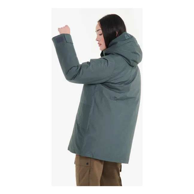 Parka Mi-Longue Gore-Tex Fibres Recyclées | Vert de gris