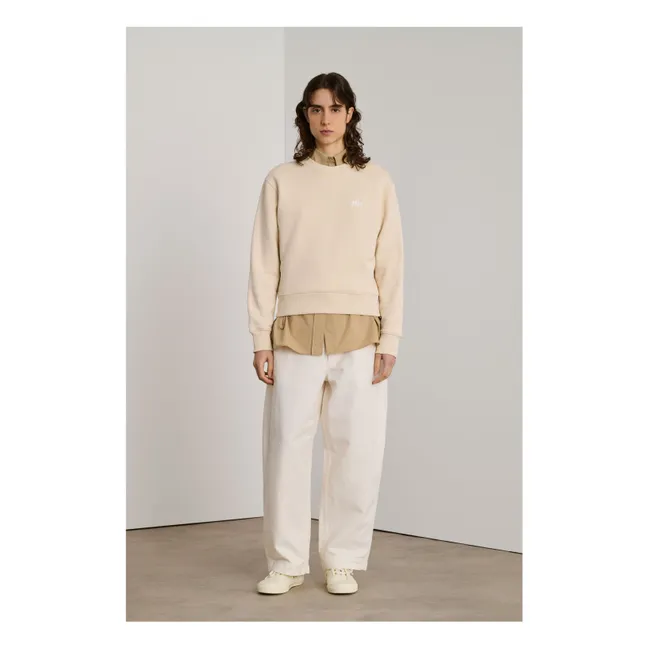 Sweatshirt Donatien Bio-Baumwolle | Cremefarben