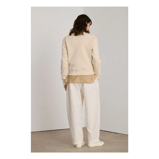 Sweatshirt Donatien Bio-Baumwolle | Cremefarben