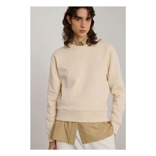 Sweatshirt Donatien Bio-Baumwolle | Cremefarben