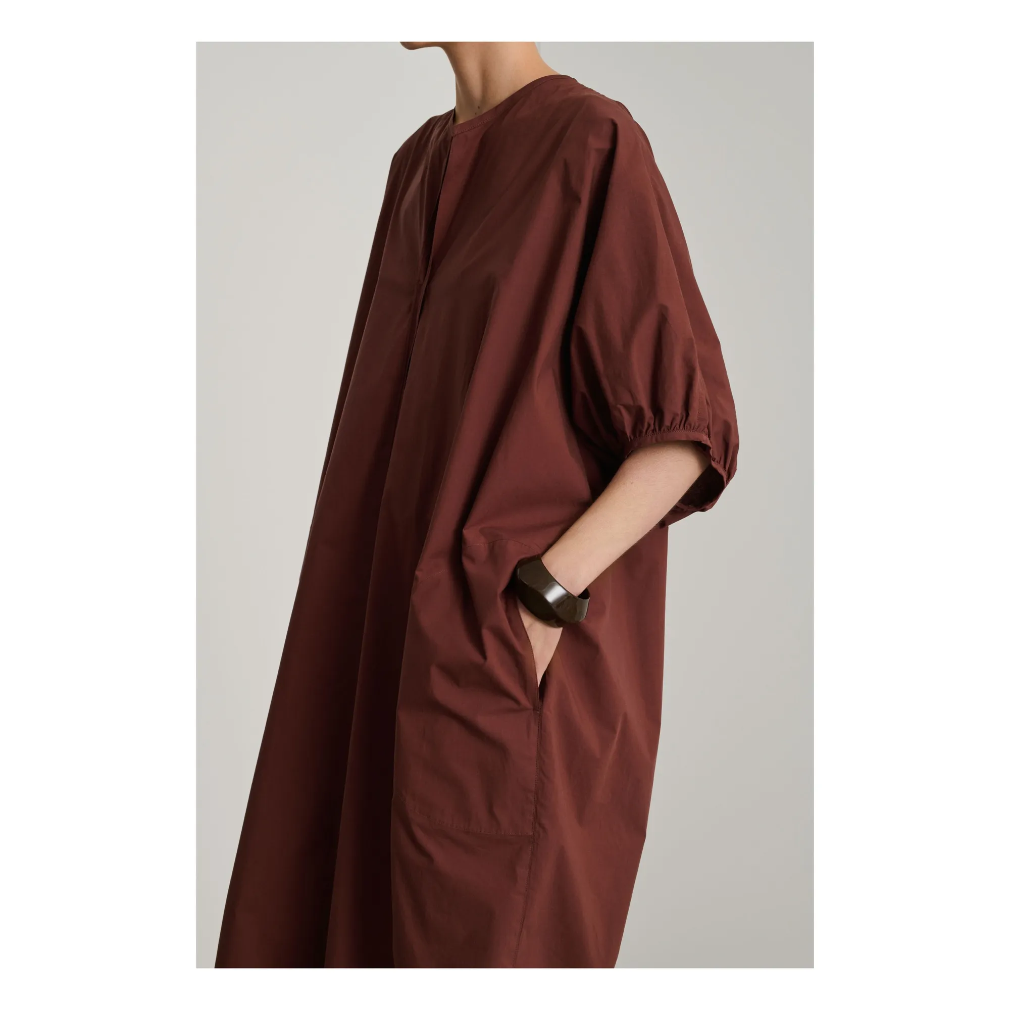 Robe Alger Coton Bio | Acajou- Image produit n°6
