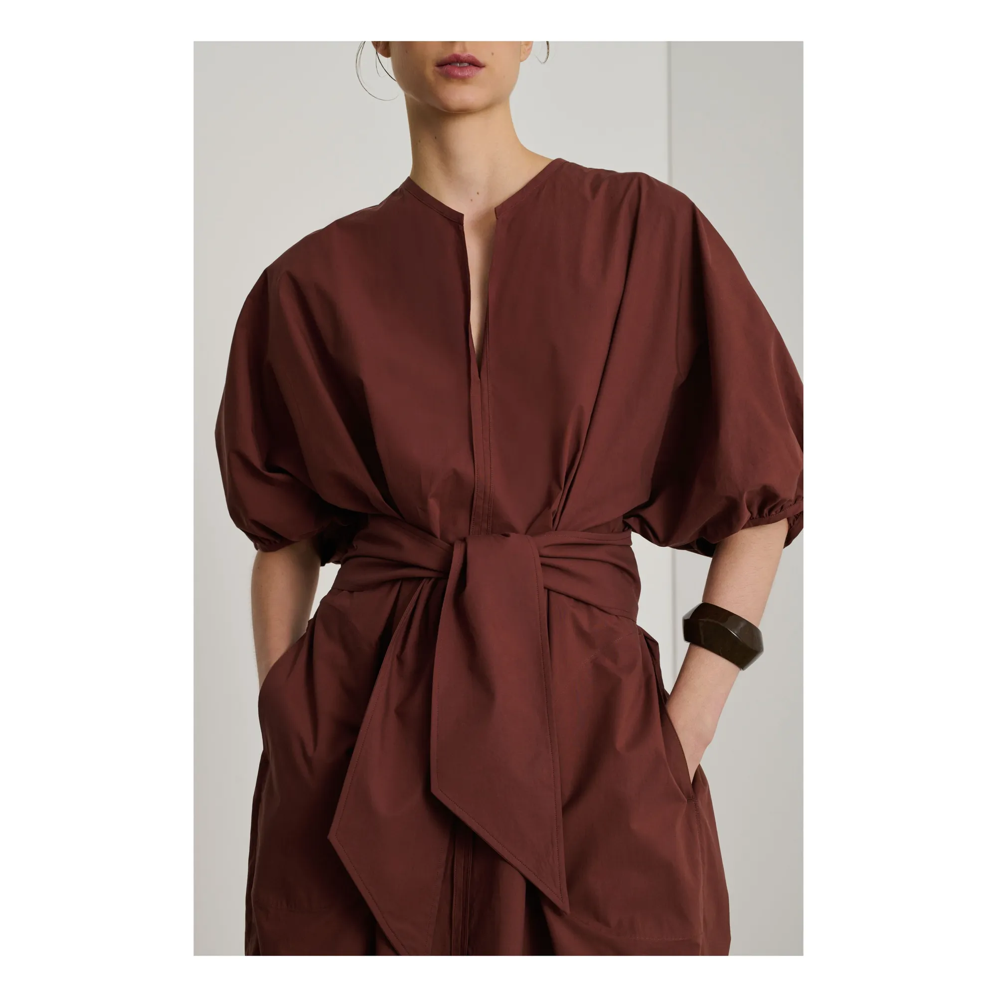 Robe Alger Coton Bio | Acajou- Image produit n°5