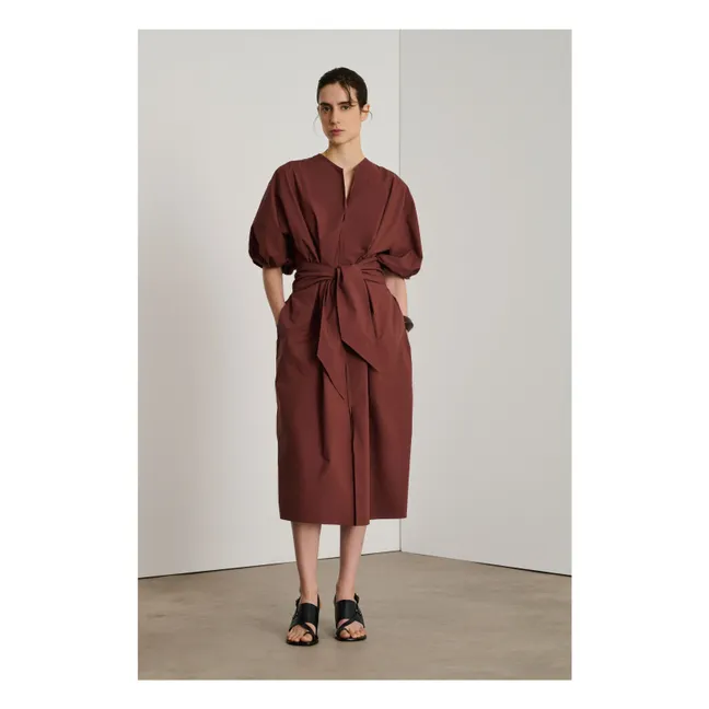 Vestido Alger de algodón orgánico | Caoba