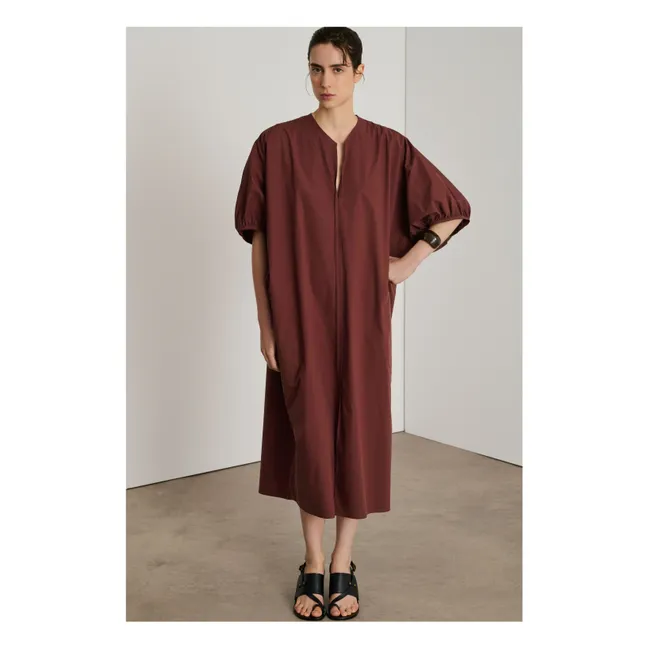 Vestido Alger de algodón orgánico | Caoba