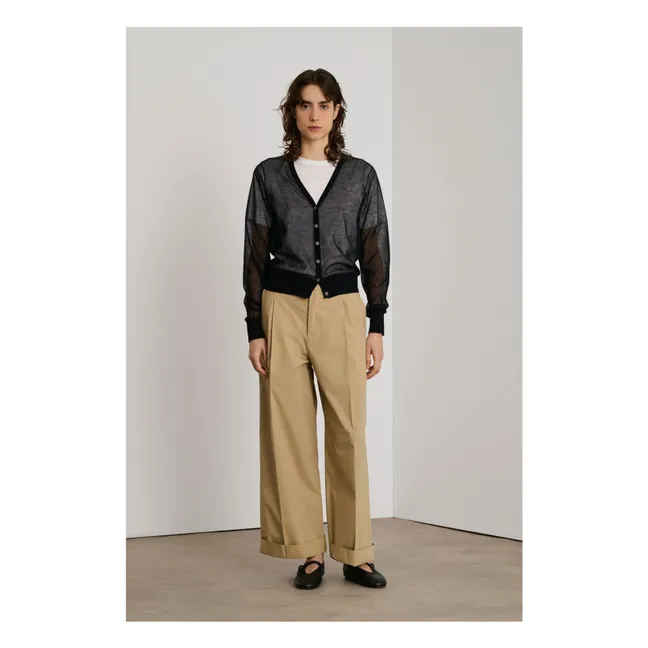 Devy-Hose Bio-Baumwolle | Dunkelbeige