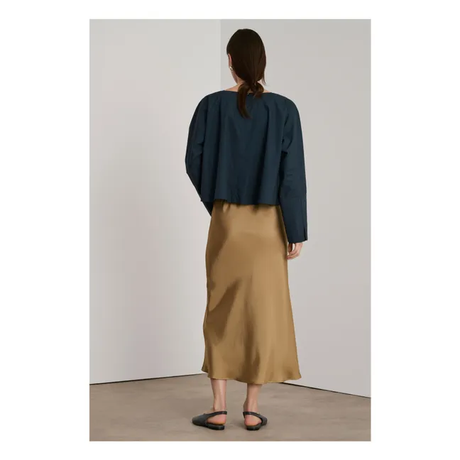 Armand Bluse Bio-Baumwolle | Nachtblau