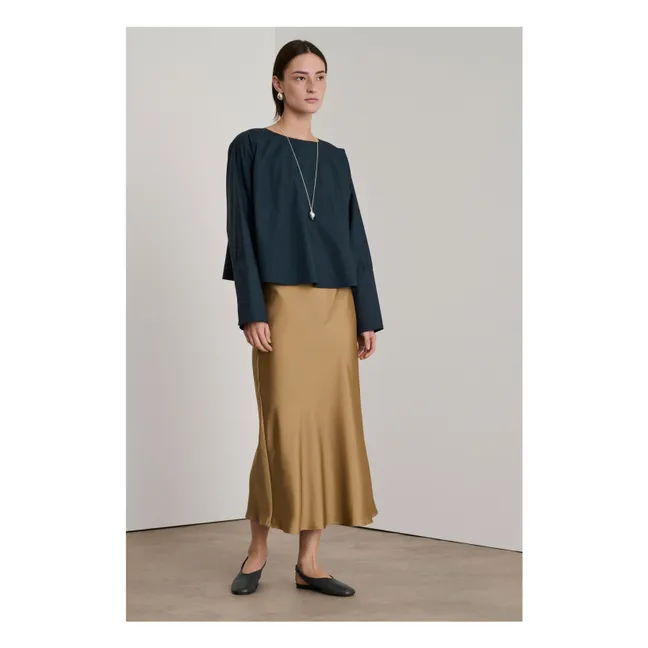 Armand Bluse Bio-Baumwolle | Nachtblau