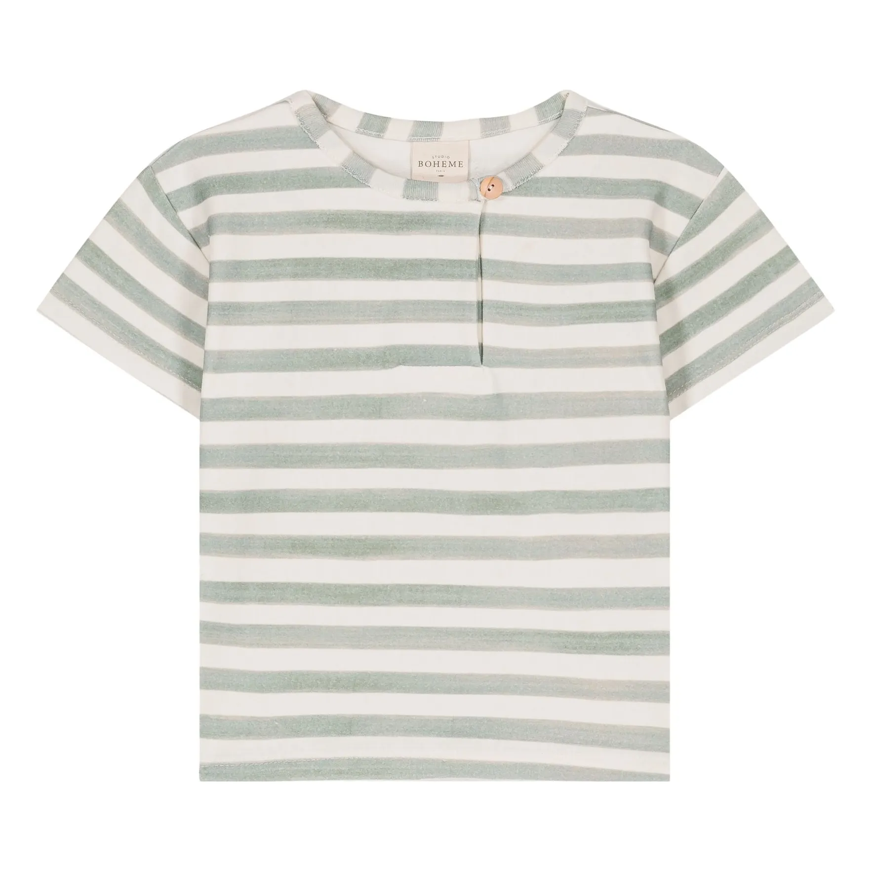 Studio Bohème Green Orso Striped T-Shirt