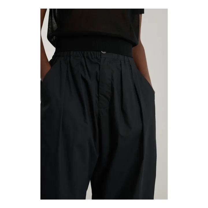 Pantalones Vernon de algodón orgánico | Negro- Imagen del producto n°6