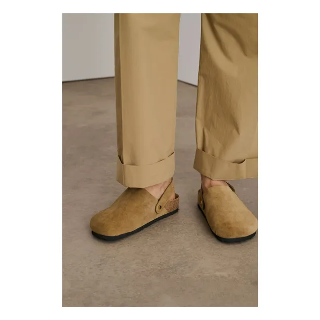 Clog Sleepy Lederspaltleder | Honig