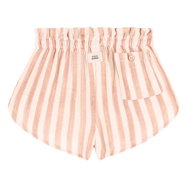 Striped Georgette Short | Pink