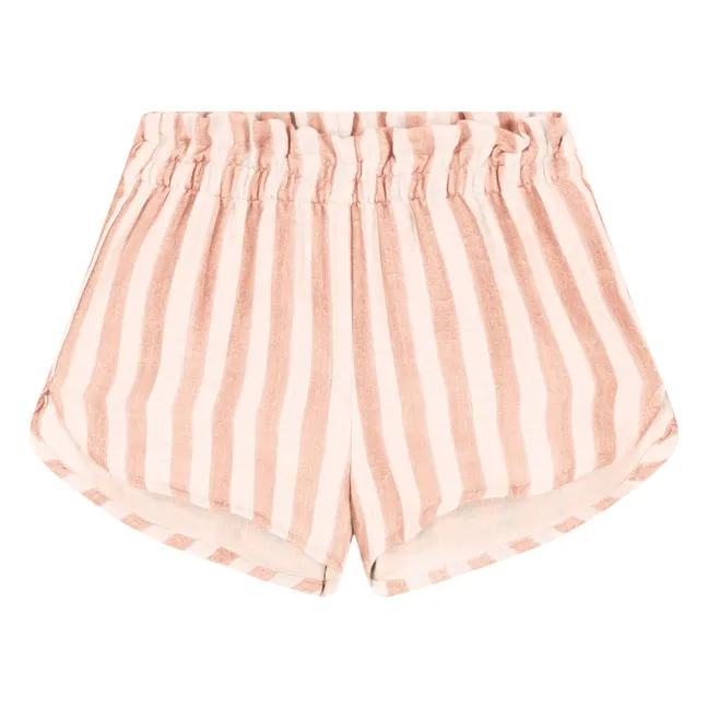 Striped Georgette Short | Pink