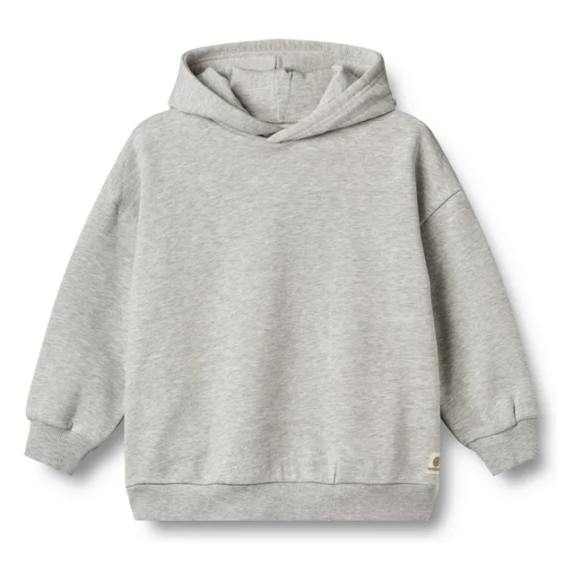 Colaboración Trigo x Pernille Teisbæk - Bonno Sudadera con capucha Algodón orgánico | Gris Jaspeado