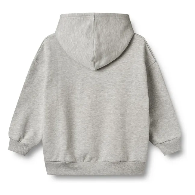 Colaboración Trigo x Pernille Teisbæk - Bonno Sudadera con capucha Algodón orgánico | Gris Jaspeado