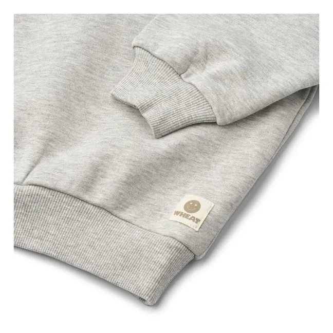 Colaboración Trigo x Pernille Teisbæk - Bonno Sudadera con capucha Algodón orgánico | Gris Jaspeado