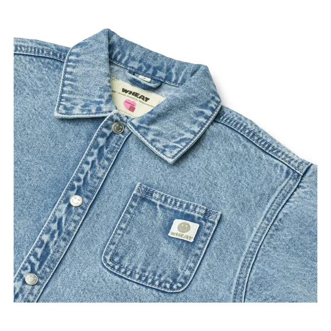 Colaboración de Wheat x Pernille Teisbæk - Camiseta Pappo de algodón orgánico | Azul