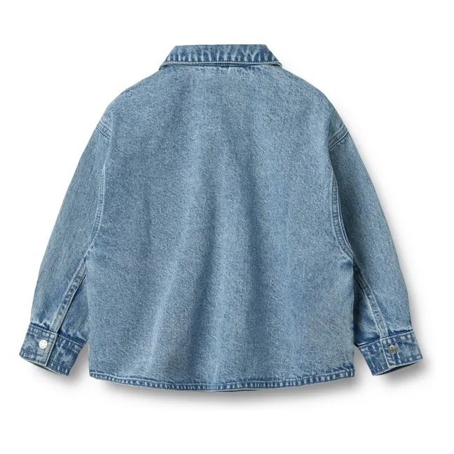 Colaboración de Wheat x Pernille Teisbæk - Camiseta Pappo de algodón orgánico | Azul