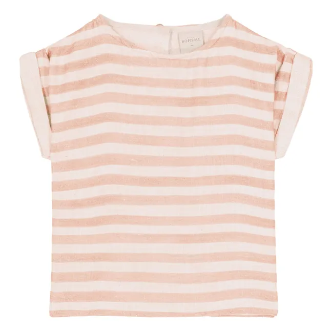 Praslin Striped Blouse | Pink