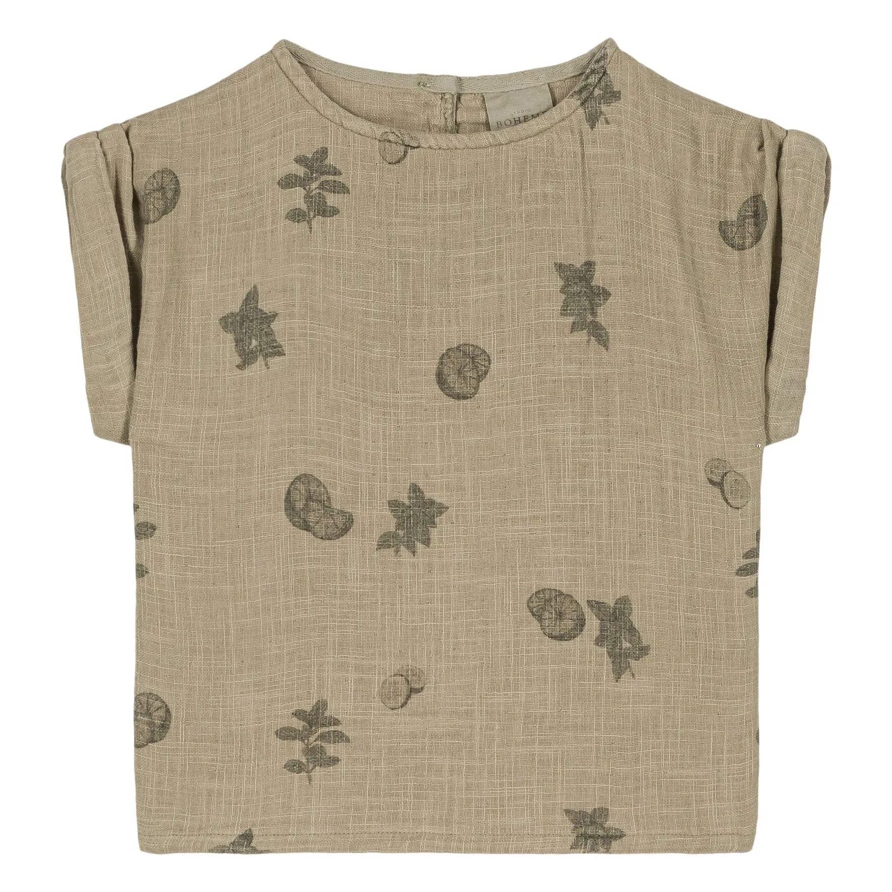 Studio Bohème Taupe Brown Blouse Praslin Fraîcheur