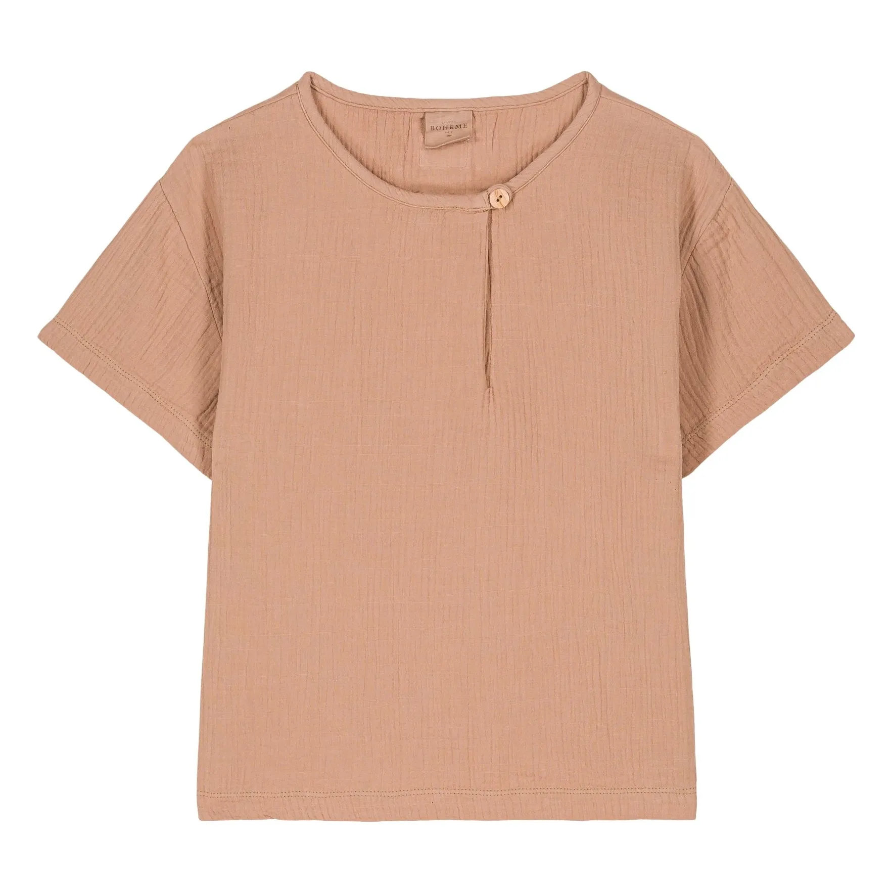 Studio Bohème Dusty Pink Orso Cotton Gauze T-Shirt