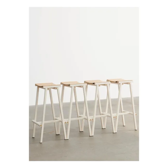 High stool 75 cm Taburete 8 | Ivory
