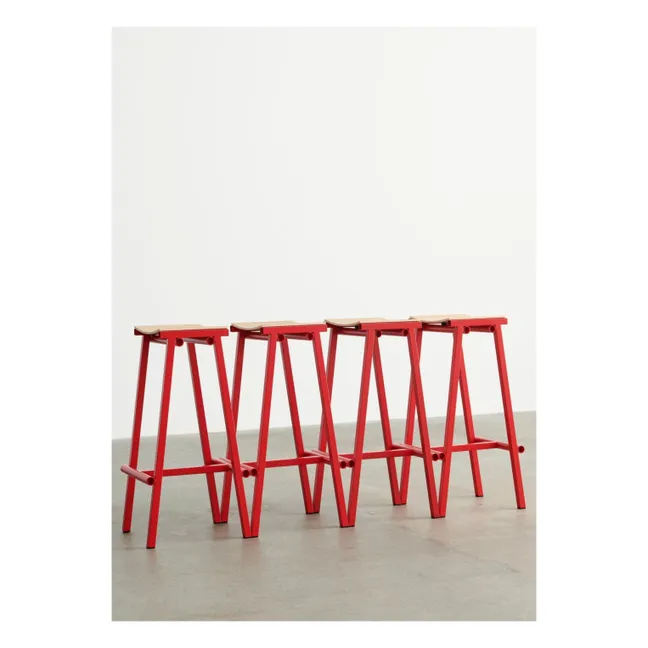High stool 75 cm Taburete 8 | Red