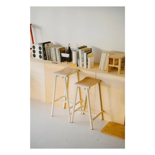 High stool 75 cm Taburete 8 | Ivory