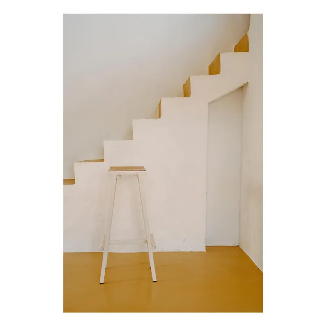 High stool 75 cm Taburete 8 | Ivory